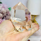 High Grade Clear Quartz Chunky Tower with Garden Quartz Inclusions 8cm 258g