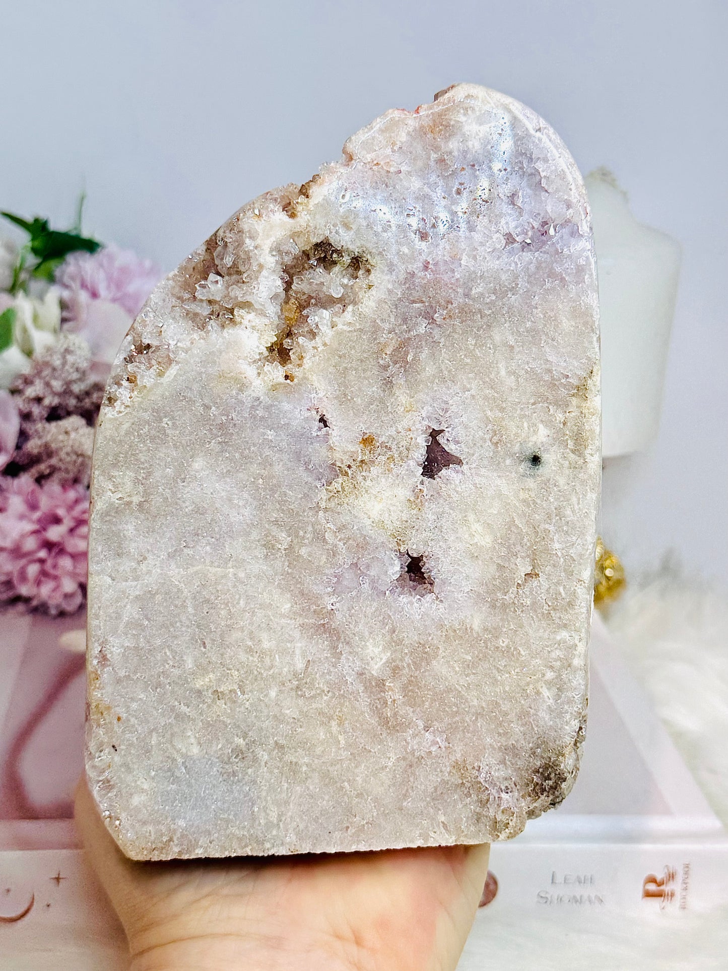Large Natural Druzy Pink Amethyst Freeform | Slab 17cm 1.04KG