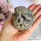 Gorgeous Natural Large Grape Agate Sphere 314grams On Stand