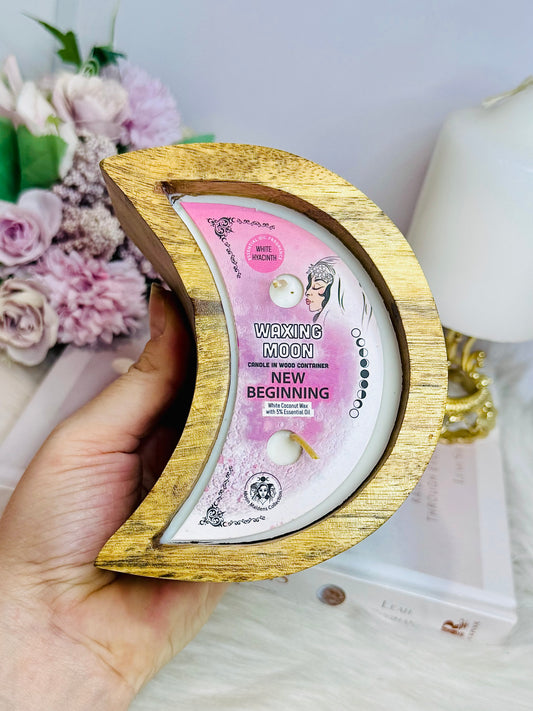 Waxing Moon Candle - New Beginnings 12cm