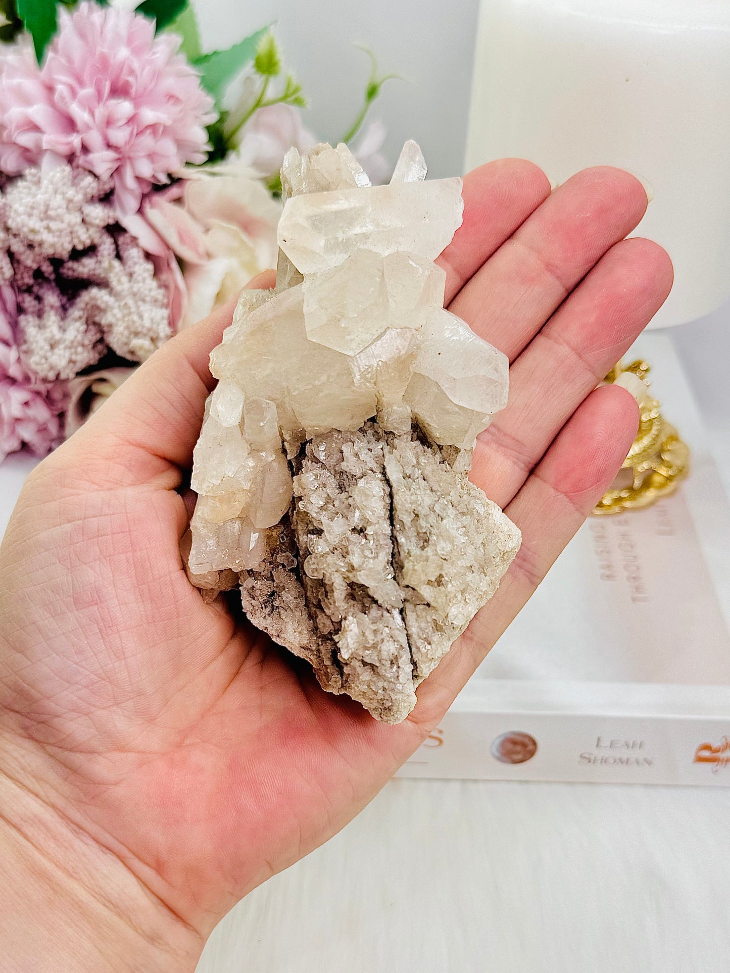 Absolutely Stunning Sparkling Natural Quartz Specimen Cluster 10cm