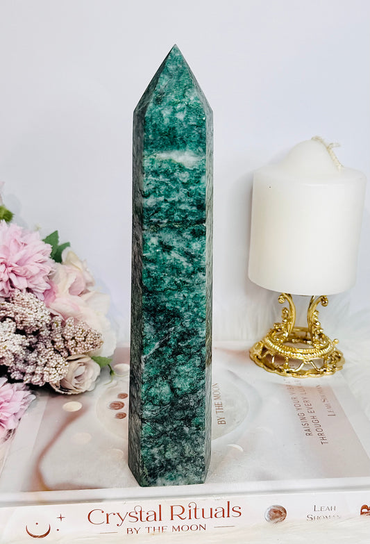 Large Chunky Natural Emerald Tower 22cm 676grams