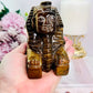 Incredible Tigers Eye Ancient Egyptian Pharaoh Carving with Stunning Flash & Gorgeous Detail 638grams 10cm