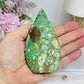 Variscite Carved Flame 10cm on Stand (does not stand alone)