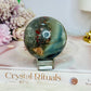 Bloodstone Sphere 353g On Stand