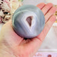 Wow!!!!! Classy & Fabulous High Grade Large Druzy Agate Sphere 402grams On Stand From Druzy