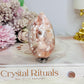 Flower Agate Druzy Egg On Stand 7cm