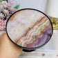 Crazy Lace Amethyst Spinning Top Small Table H:10cm W:12cm