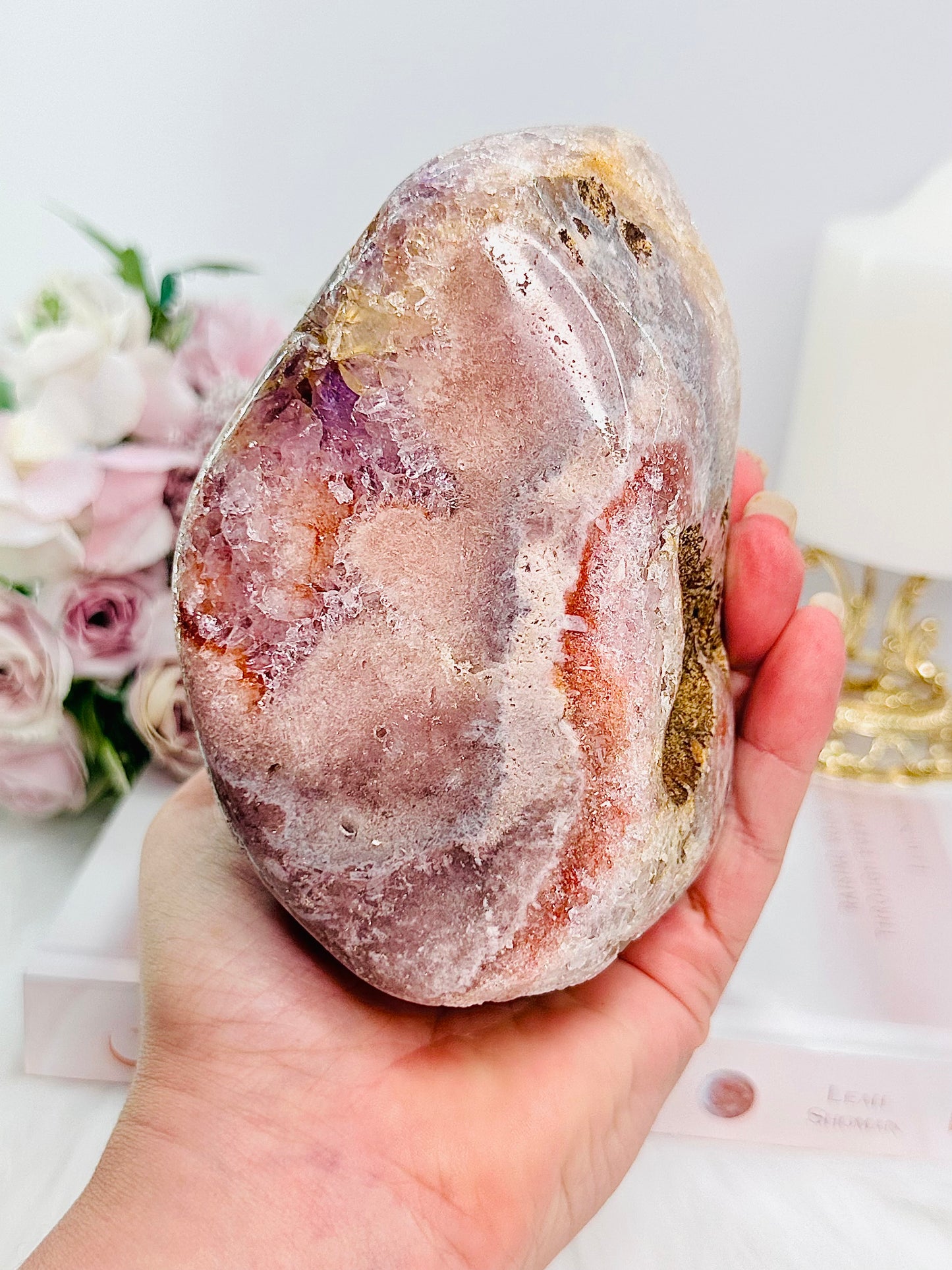 Absolutely FABULOUS Large High Grade 965Gram Pink Amethyst X Amethyst Freeform From Brazil