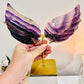 Purple Fluorite Wings on Gold Stand 20cm Tall (Inc Stand)