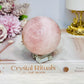 Large Rose Quartz Sphere (with Iron Oxide) on Stand 408g
