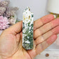 Druzy Moss Agate Tower 9cm