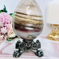 The Most Absolutely Gorgeous Large 791gram Jasper Carved Egg On Stand