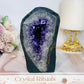 High Grade Divine Deep Purple Large Amethyst Cathedral | Geode From Brazil 826gram 13cm