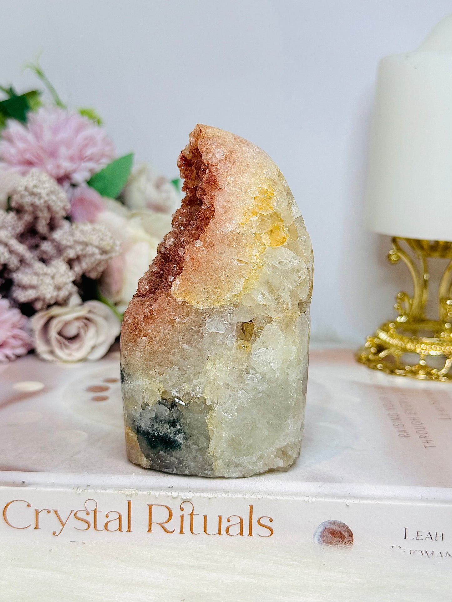 Pink Amethyst Base Cut Cluster 10.5cm 428g