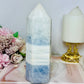 Huge 17cm Chunky Blue Calcite Tower 902g