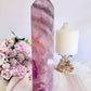 A Dream Piece ~ Fabulous Large Chunky Purple Fluorite Tower 23cm Over 1KG With Beautiful Clarity & Amazing Colour