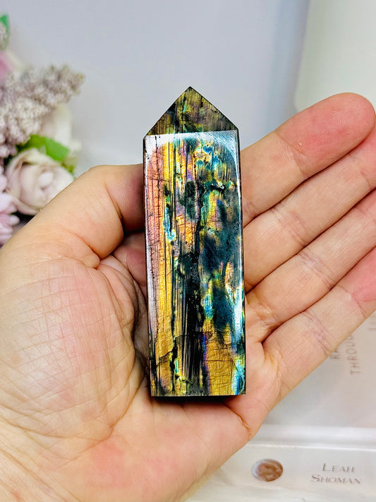 High Grade Labradorite Tower Full of Flash 8.5cm