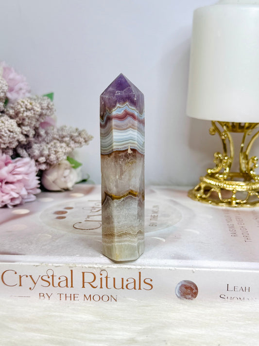 Amethyst X Agate Tower 9.5cm