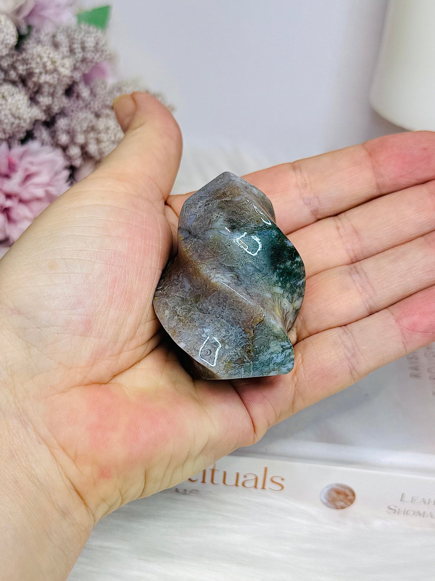 Ocean Jasper Carved Flame 5.5cm