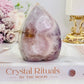 Classy & Fabulous Chunky 319gram Druzy Pink Amethyst Carved Flame | Freeform From Brazil