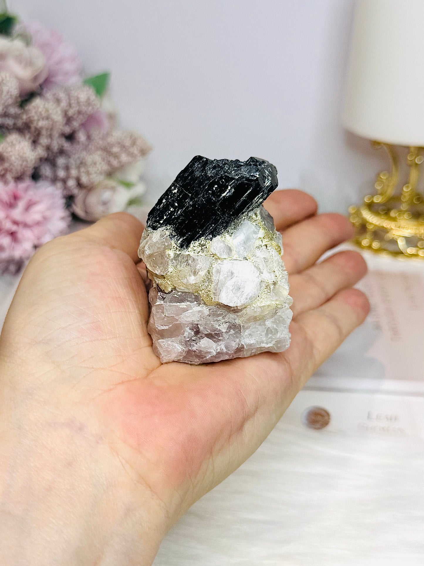 Natural Large Black Tourmaline on Matrix 144g