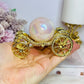 Gold Carriage with Angel Aura Sphere 9.5cm