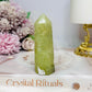 Natural Prehnite Tower | Point 8cm