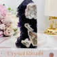 Natural Purple Root Fluorite Druzy Tower 11cm