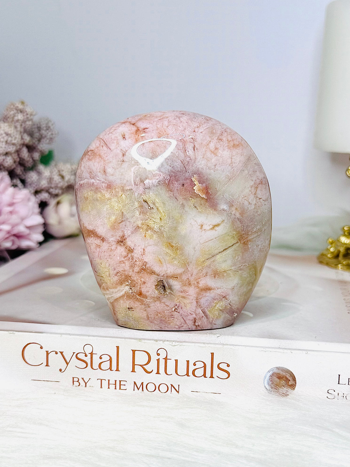 Pink Flower Agate Freeform 8cm 264g