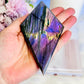 WOW!!!! Absolutely Gorgeous Labradorite Diamond Full of Purple Flash Both Sides On Silver Stand 20cm