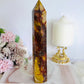 Natural Large Mookaite Jasper Tower | Generator with Hematite Inclusions 21cm
