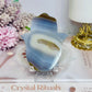 Druzy Agate Hamsa Hand On Stand 9.5cm