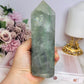 Chunky Large Green Fluorite Tower with Rainbows 15cm 630g