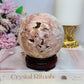 Large Pink Amethyst Druzy Sphere on Stand 816cm