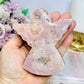 Chunky Pink Amethyst Carved Angel 10cm 341g