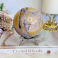 High Grade Rare Incredible Large Natural Tiffany Stone Carved Sphere On Stand 8cm 678grams
