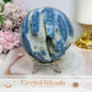 Rare Natural Large Blue Coral Fossil Sphere 732g