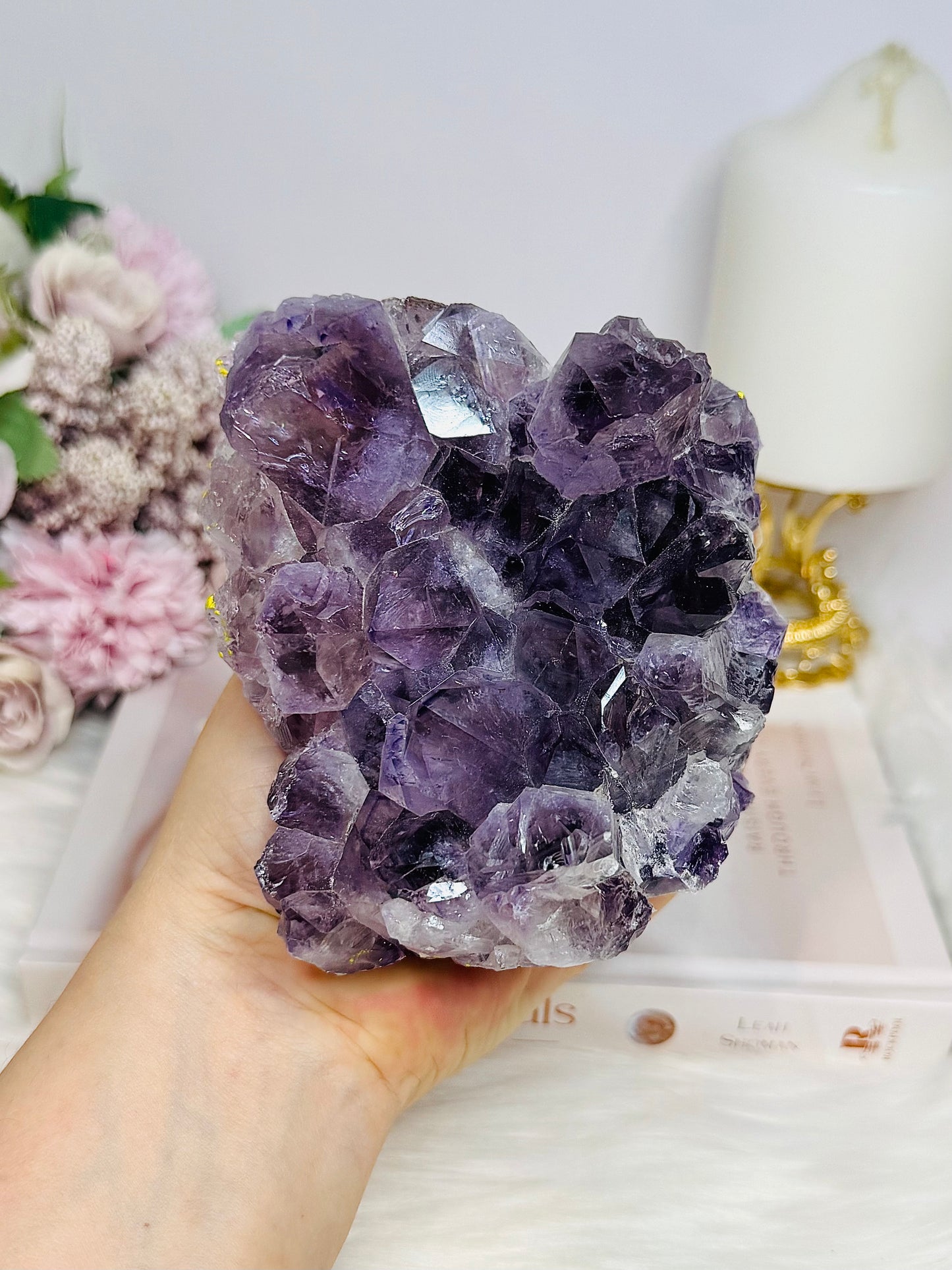Large Amethyst Base Cut Cluster 11cm 886g