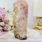 Chunky Tall 14cm Natural Druzy Pink Amethyst Tower (slight chip in tip)