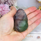 Purple & Green Fluorite Skull (photo taken under light)