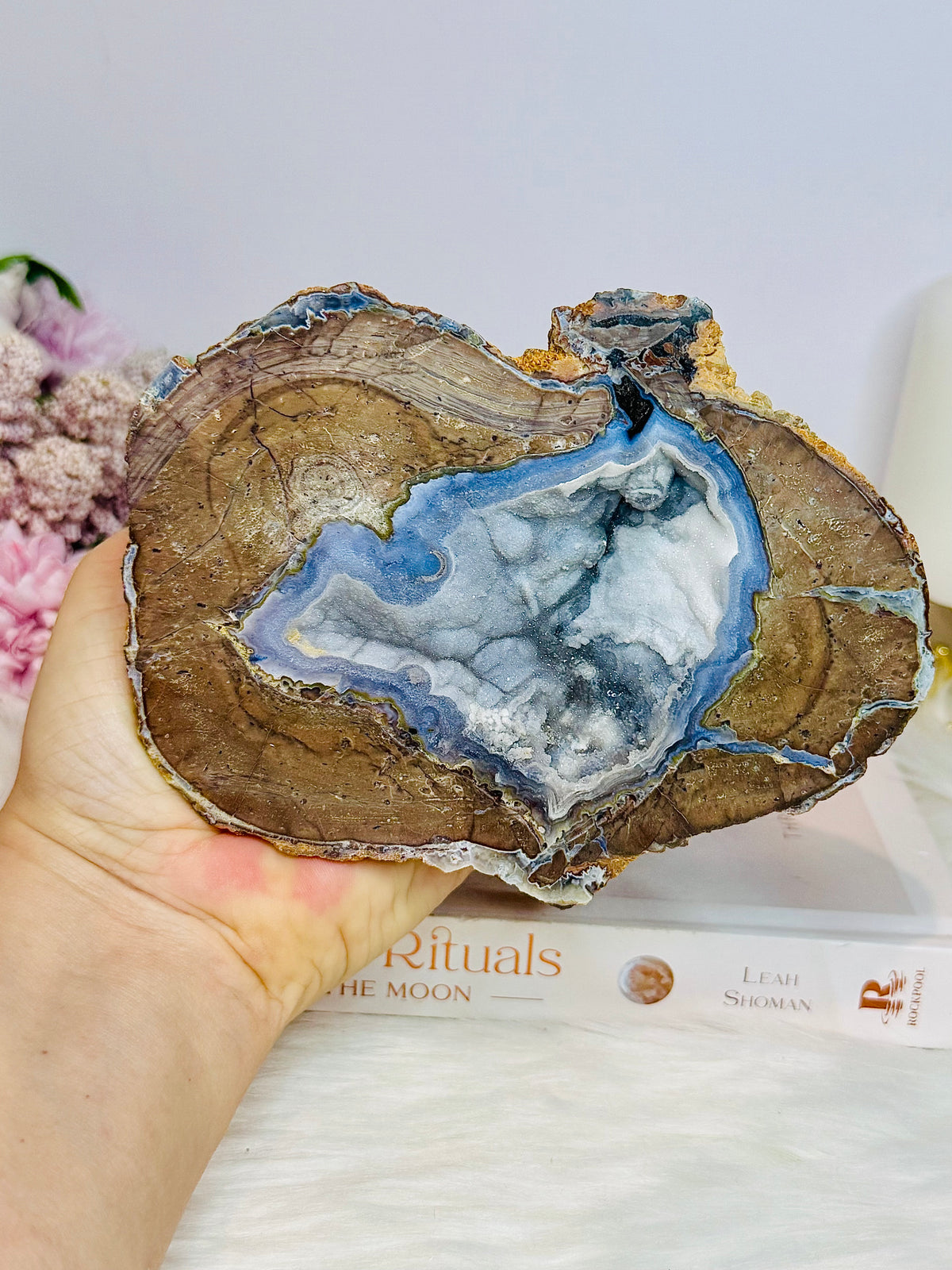 Large Dugway Sugar Druzy Agate Nodule From Utah USA 562g 14cm