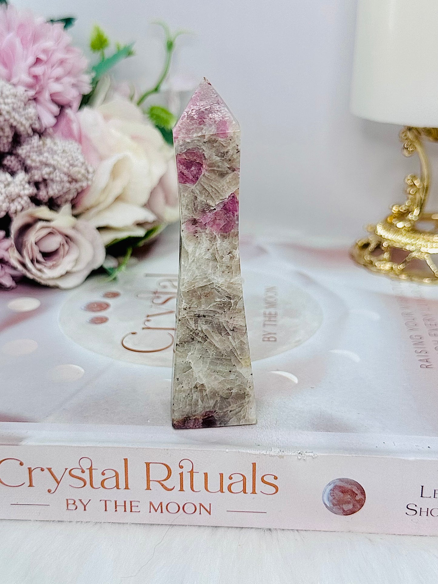 Gorgeous Unique Design Pink Tourmaline Tower 10cm