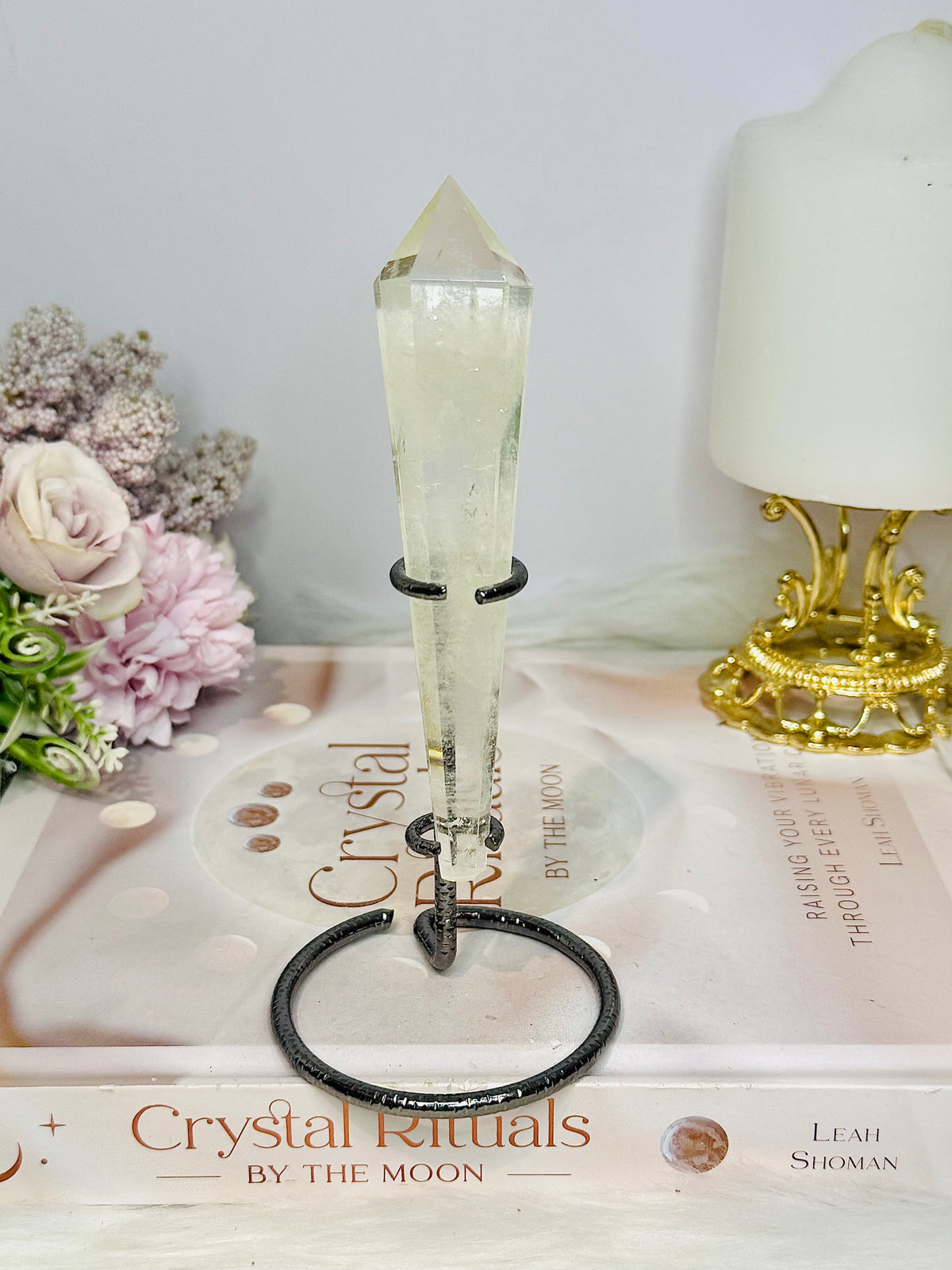Citrine Wand | Tower on Stand 14.5cm (inc stand)
