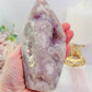 ⚜️ SALE ⚜️ Elegant Large 15cm 686gram Druzy Pink Amethyst Freeform From Brazil