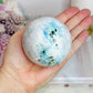 Large Phoenix Stone (Malachite, Chrysocolla, Turquoise) Sphere on Stand 460g