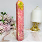 Rare Large Thulite Tower with Epidote Inclusions 19cm