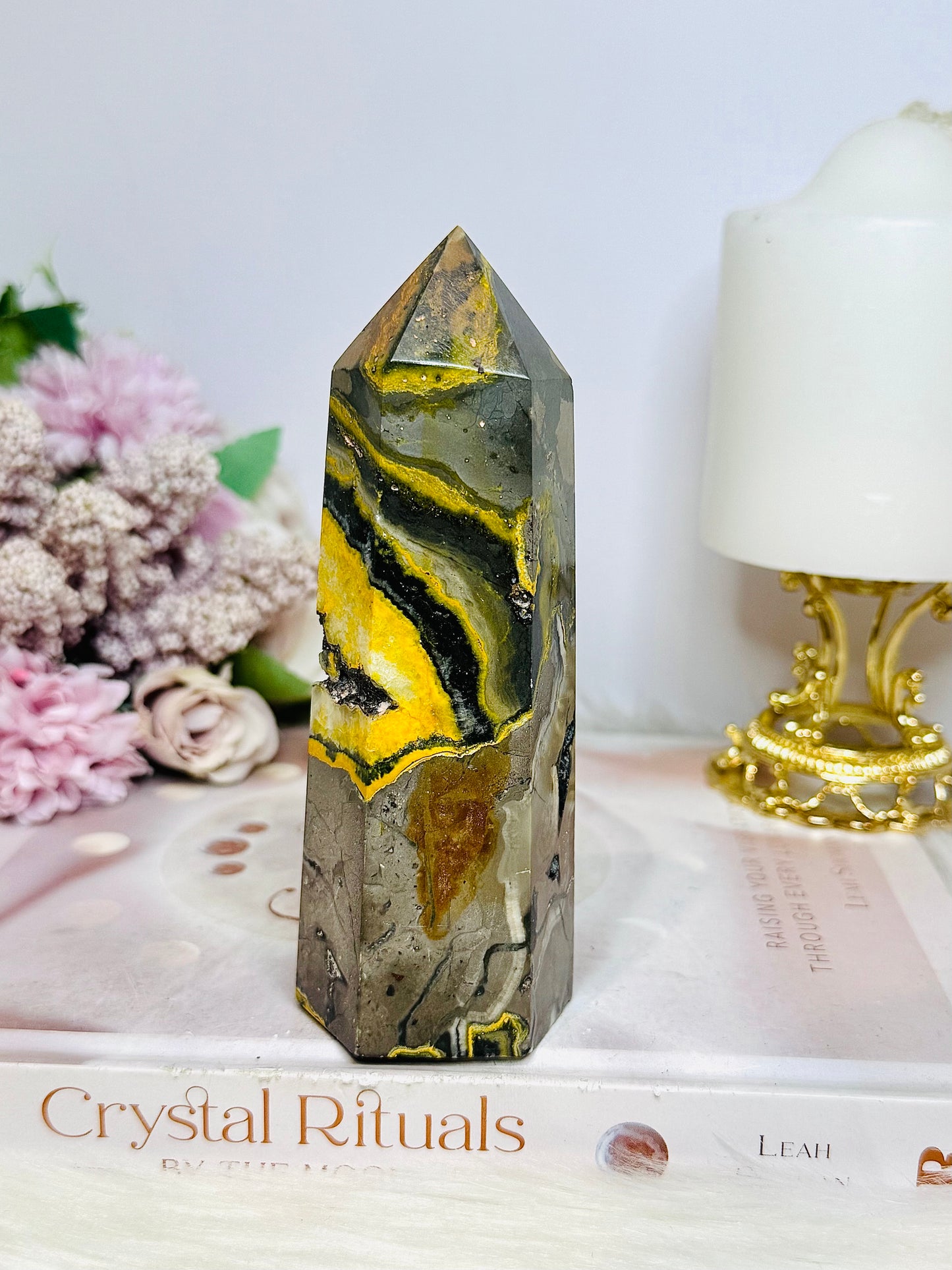 Large Bumblebee Jasper Chunky Tower 13.5cm 370g