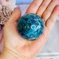 Absolutely Incredible High Grade Chrysocolla Sphere on Stand 6.5cm