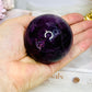 Large High Grade Purple Fluorite Sphere with Rainbows 336g